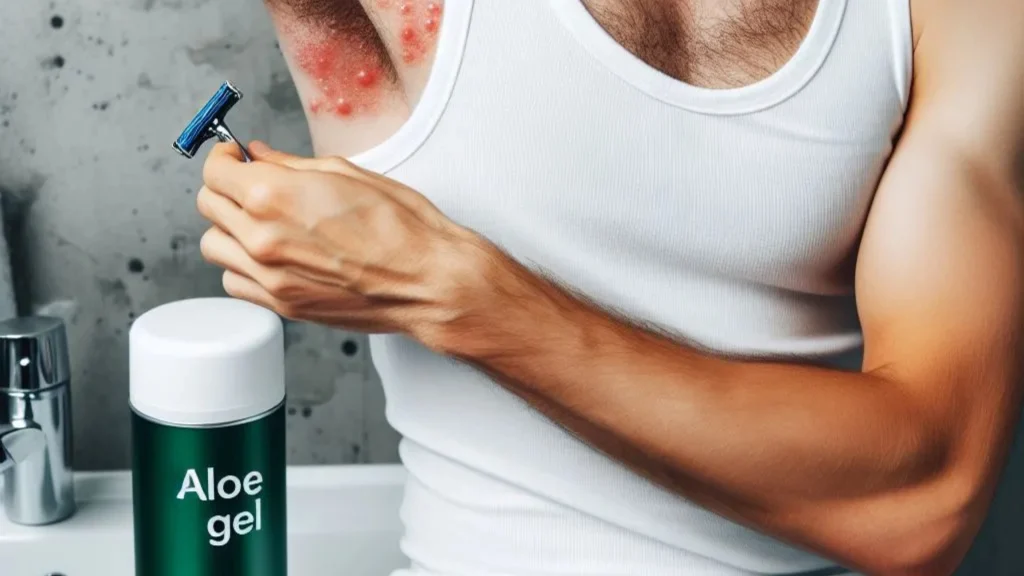If those dreaded red bumps are already visible after hair removal, promptly apply aloe vera gel to help them disappear quicker. Directions to Use Aloe Gel on Razor Bumps Clean shaved area well with a mild soap and water first Pat skin dry with a clean towel Apply a liberal layer of pure aloe gel directly onto bumps Use enough gel so bumps glisten but not too much that they become drowned entirely Allow gel to dry fully on its own Reapply aloe vera gel 2-3 times per day until bumps are healed